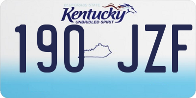 KY license plate 190JZF