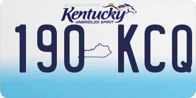KY license plate 190KCQ