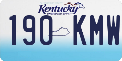 KY license plate 190KMW