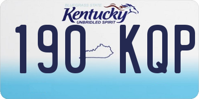 KY license plate 190KQP