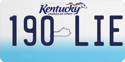 KY license plate 190LIE