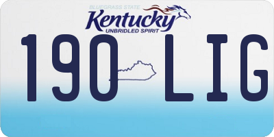 KY license plate 190LIG
