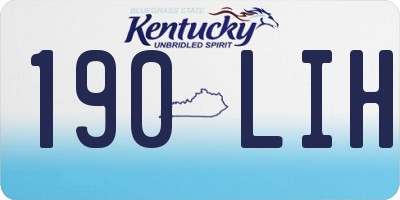 KY license plate 190LIH