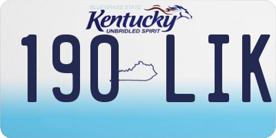 KY license plate 190LIK