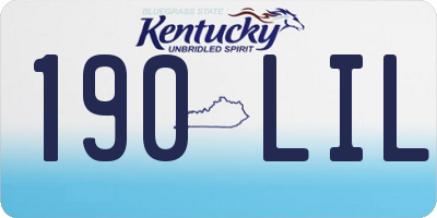 KY license plate 190LIL