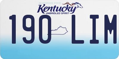 KY license plate 190LIM