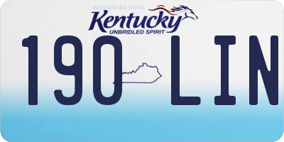 KY license plate 190LIN