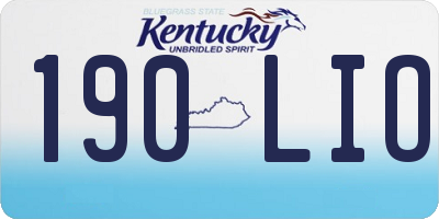 KY license plate 190LIO