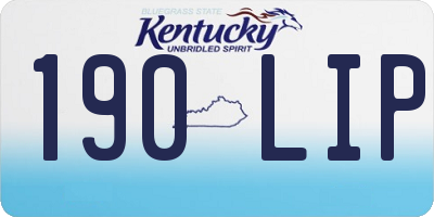 KY license plate 190LIP