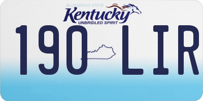KY license plate 190LIR