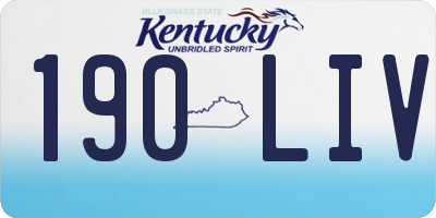 KY license plate 190LIV