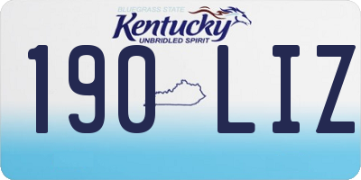 KY license plate 190LIZ