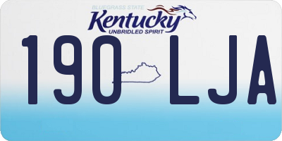KY license plate 190LJA