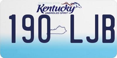 KY license plate 190LJB