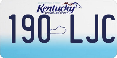 KY license plate 190LJC