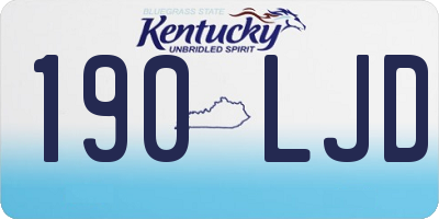 KY license plate 190LJD