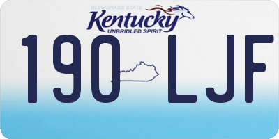 KY license plate 190LJF