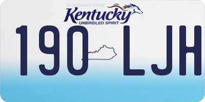 KY license plate 190LJH