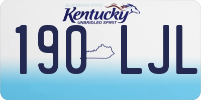 KY license plate 190LJL
