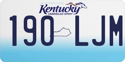 KY license plate 190LJM