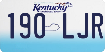 KY license plate 190LJR