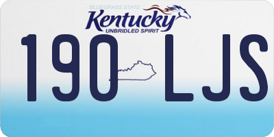 KY license plate 190LJS