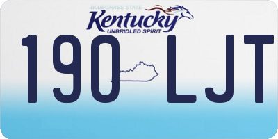 KY license plate 190LJT