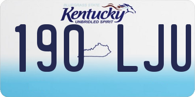 KY license plate 190LJU