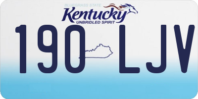 KY license plate 190LJV