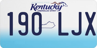 KY license plate 190LJX