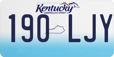 KY license plate 190LJY