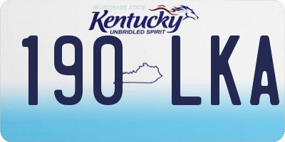KY license plate 190LKA