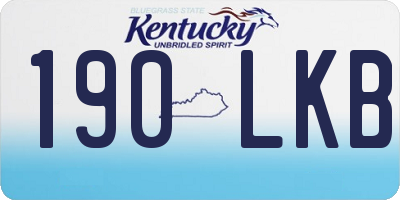 KY license plate 190LKB