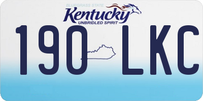 KY license plate 190LKC