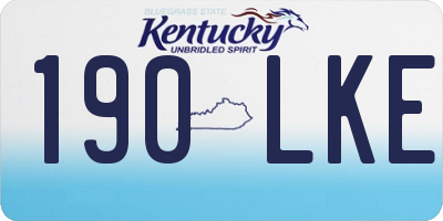 KY license plate 190LKE