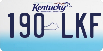 KY license plate 190LKF
