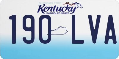 KY license plate 190LVA