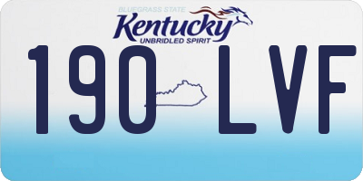 KY license plate 190LVF
