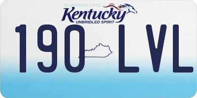 KY license plate 190LVL