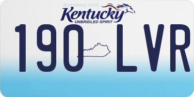 KY license plate 190LVR
