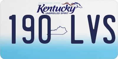 KY license plate 190LVS
