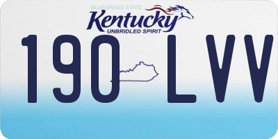 KY license plate 190LVV