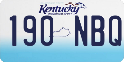 KY license plate 190NBQ