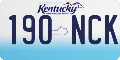 KY license plate 190NCK