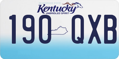 KY license plate 190QXB