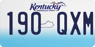 KY license plate 190QXM