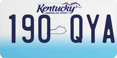 KY license plate 190QYA
