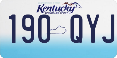 KY license plate 190QYJ