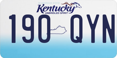KY license plate 190QYN