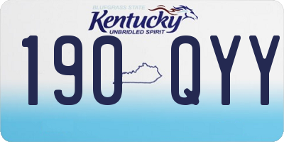 KY license plate 190QYY